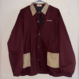 Mr. Donoo | Oysa Maroon Shirt Jacket Samurai Graphic Long Sleeve